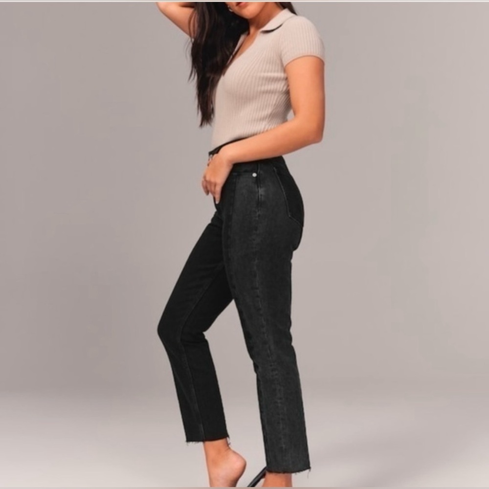Abercrombie & Fitch Black Ankle Cropped Jeans